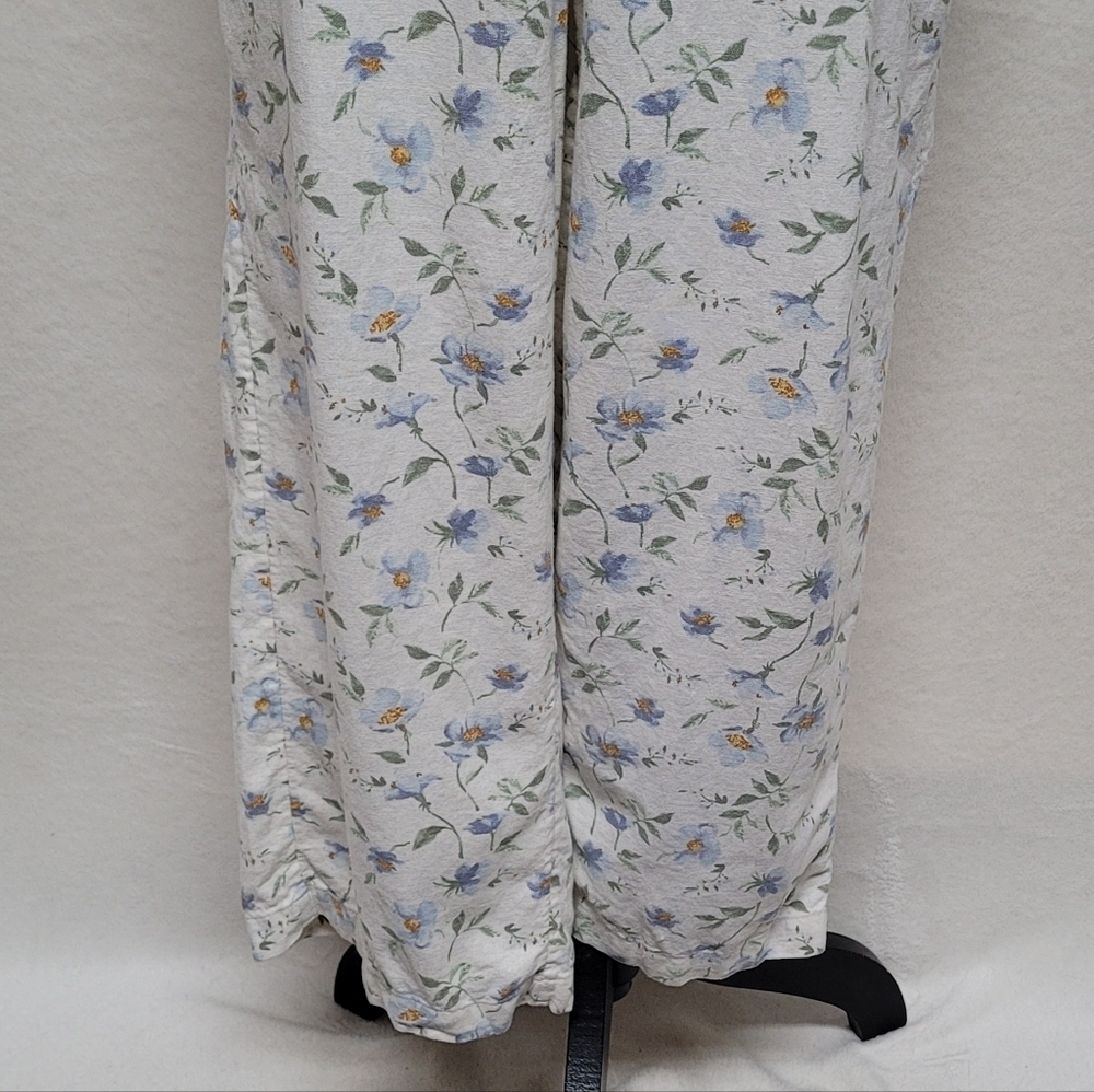 Lot Jumpsuits Derek Heart Blue Tropical Tie-Waist Old Navy Floral Linen S-M - Picture 11 of 16